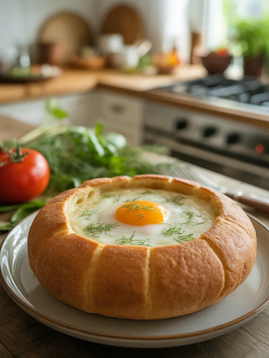 georgian bread with egg